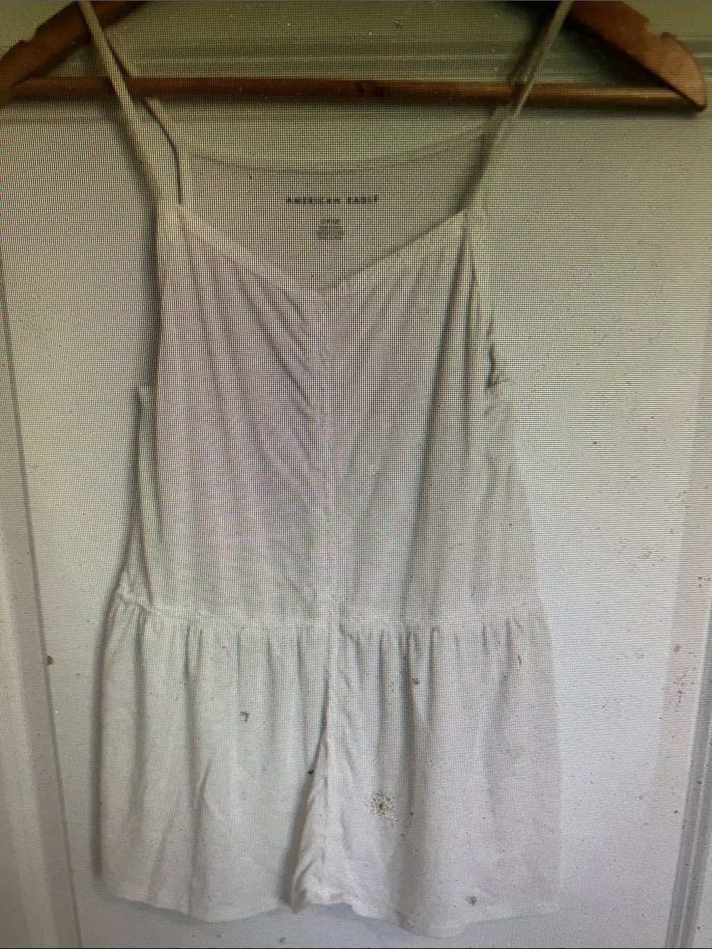 American Eagle White Spaghetti-Strap Cami Romper